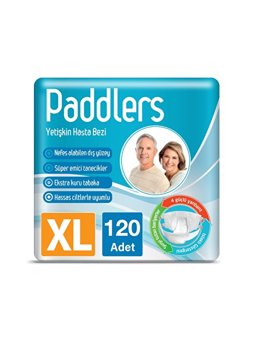 Paddlers Yetişkin Hasta Bantlı Bez X-Large 120 Adet