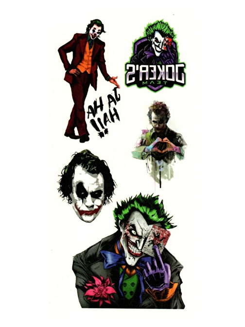 Limmy Tattoo Geçici Dövme Vücut Dövmesi 9X19 Cm - Joker