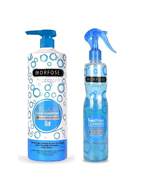 Morfose Collagene 2in1 Şampuanı 1000 ml + Morfose Collagene Fön Suyu 400 ml