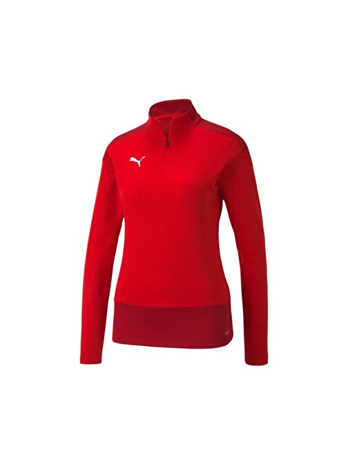 Puma Teamgoal 23 1/4 Zip Top W Kadın Futbol Uzun Kollu Antrenman Üstü 65693701 Kırmızı Xl