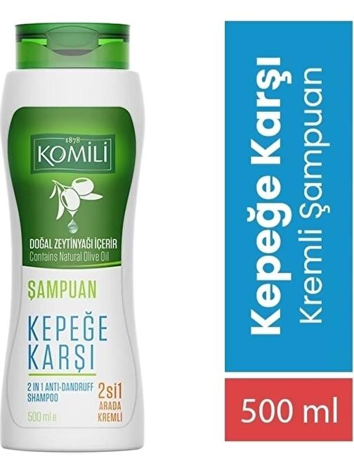 Komili 2'si 1 Arada Kremli Kepeğe Karşı Şampuan 500 ml