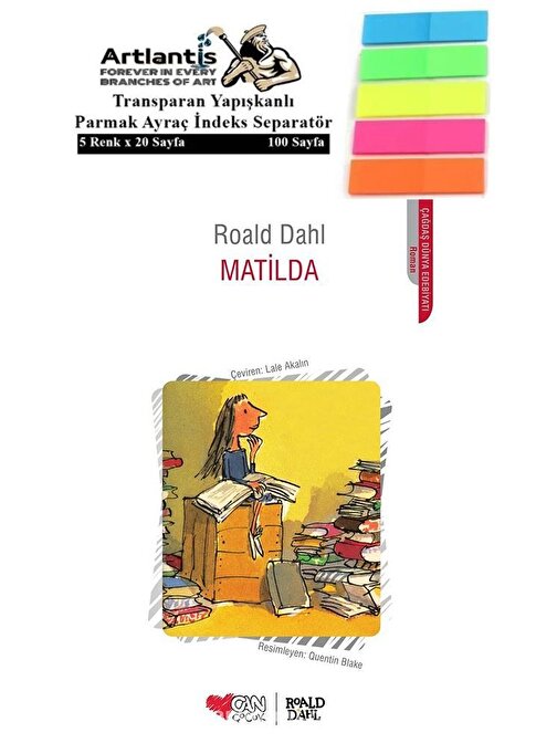 Artlantis Matilda - Roald Dahl Karton Kapak 252 Sayfa + Fosforlu Transparan Kitap Ayracı