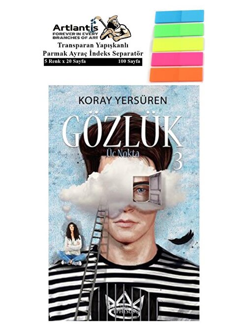 Gözlük 3 Üç Nokta Koray Yersüren 387 Sayfa Karton Kapak 1 Adet Fosforlu Transparan Kitap Ayraç 1 Paket