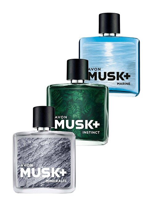 Avon Musk Marine Musk Instinct ve Musk Mineralis Erkek 2'li Parfüm Setleri