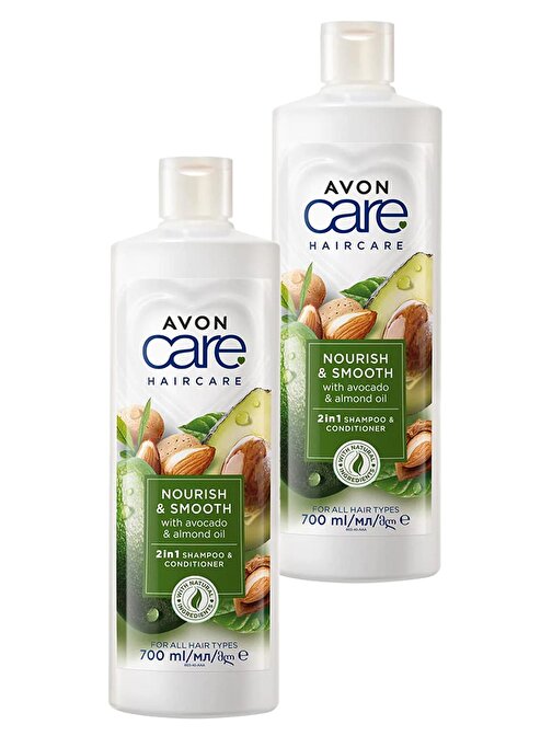 Avon Care Avakado - Badem Yağı İçeren Şampuan - Saç Bakım Kremi 2 x 700 ml