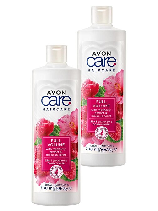 Avon Care Ahududu - Hibiscus Kokulu Şampuan - Saç Bakım Kremi 2 x 700 ml