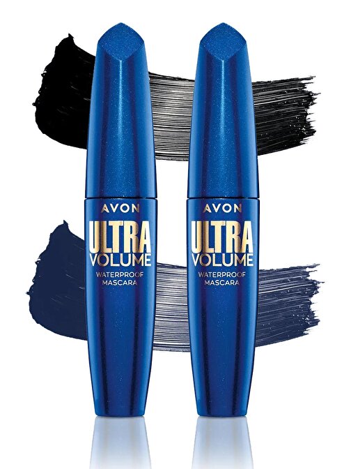 Avon Ultra Volume Suya Dayanıklı Mavi Ve Siyah Maskara Paketi