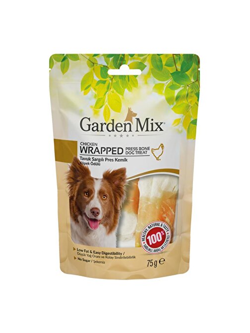 Garden Mıx Sargılı Pres Kemik Köpek Ödülü 75 gr