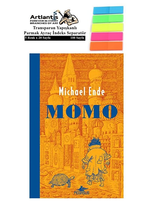 Momo Michael Ende 300 Sayfa Karton Kapak 1 Adet Fosforlu Transparan Kitap Ayraç 1 Paket