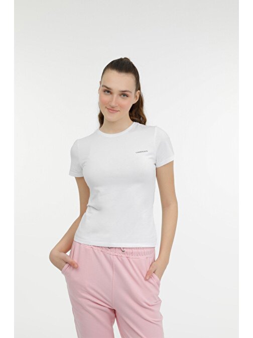 W-CT131 BASIC MODAL C NEC Beyaz Kadın Kısa Kol T-Shirt