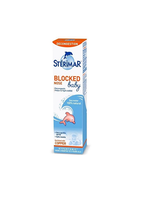 Sterimar Baby Tıkalı Burun Hipertonik Deniz Suyu 100 Ml