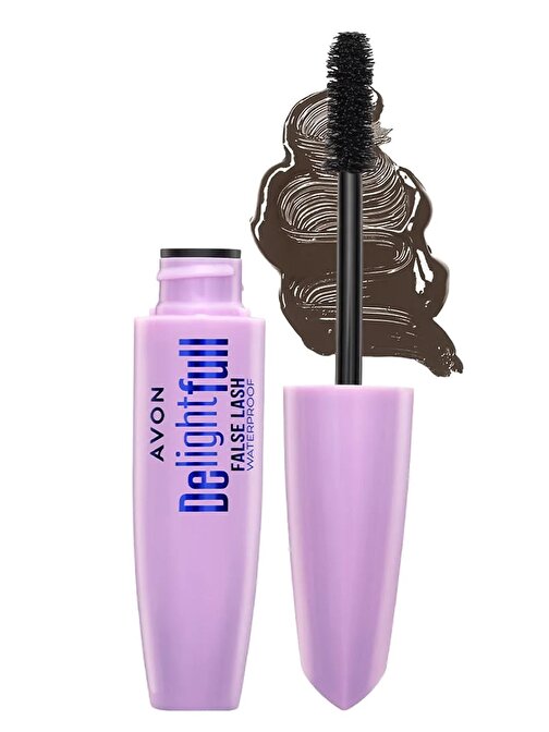 Avon Delightful False Lash Suya Dayanıklı Maskara 10 ml Lava Brown