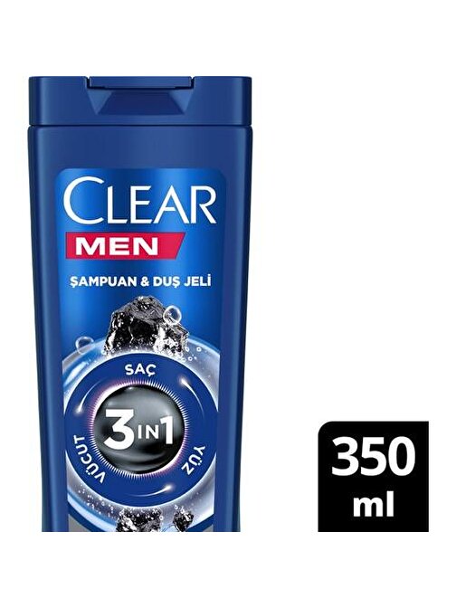 Clear Men 3 İn 1 Arındırıcı Şampuan - Duş Jeli