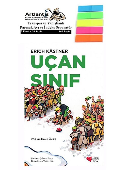 Can Yayınevi Uçan Sınıf - Erich Kastner + Fosforlu Transparan Kitap Ayracı