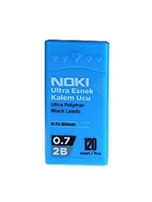 Kalem Ucu Ultra Esnek 0.7 mm 2B Siyah 120'li Mavi 1 Adet Uç 120'li Tüp Esnek Yumuşak Yazım 0.7 x 60 mm