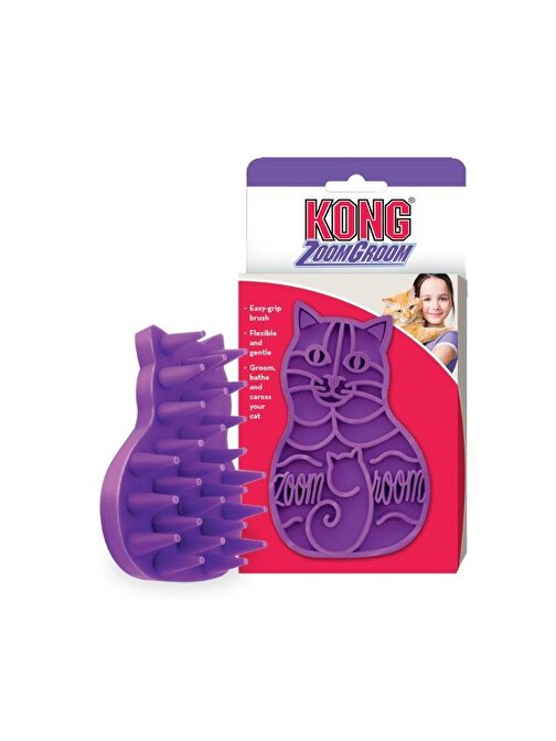 Kong Kedi Tarağı ZoomGroom Mor 11 cm