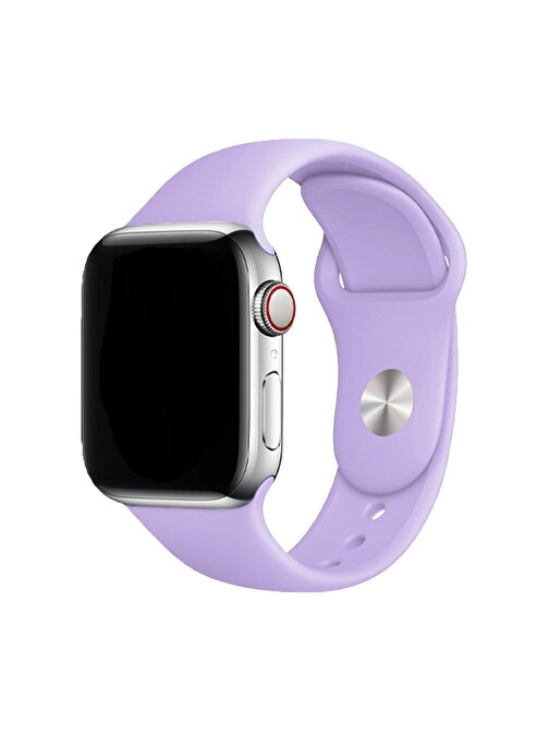 E2M Apple Watch 38 - 40 - 41 mm Silikon Akıllı Saat Kordonu Lila