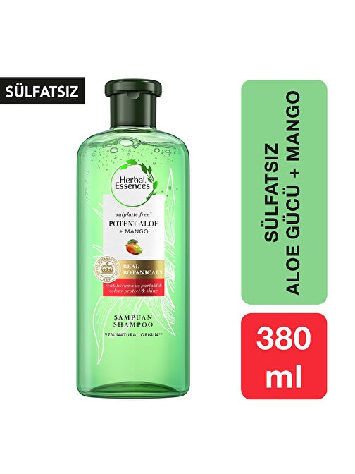 Herbal Essences Sülfatsız Aloe 380 ml Gücü + Mango Şampuan