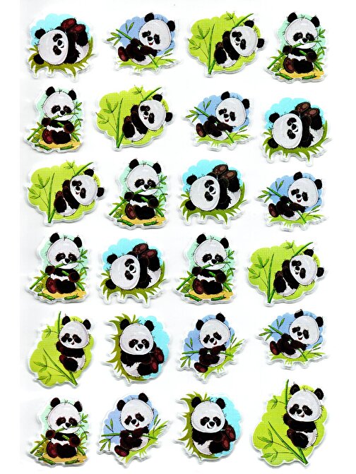 Sticker Kabartmalı A4 Boyutunda Stiker Defter, Planlayıcı Etiket -(Lim105)- Panda