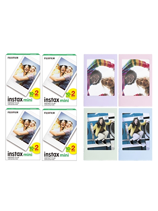 Instax mini 80'li Film ve 4 Fotoğraf Çerçevesi