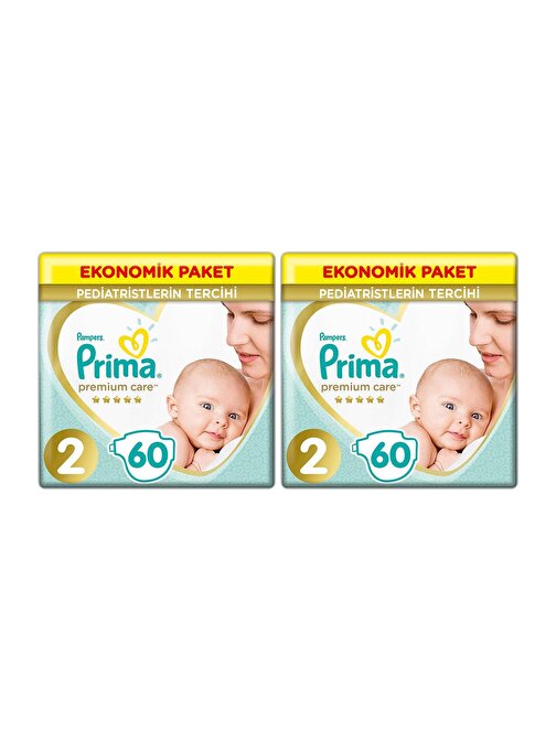 Prima 4 - 8 kg 2 Numara Bebek Bezi 120 Adet