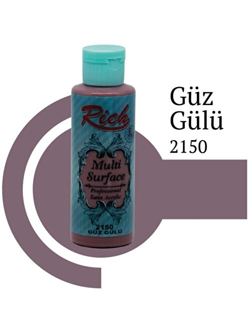 Rich Multi Surface Su Bazlı Akrilik Boya 120 Ml Şişe 1 Adet 2150 Güz Gülü