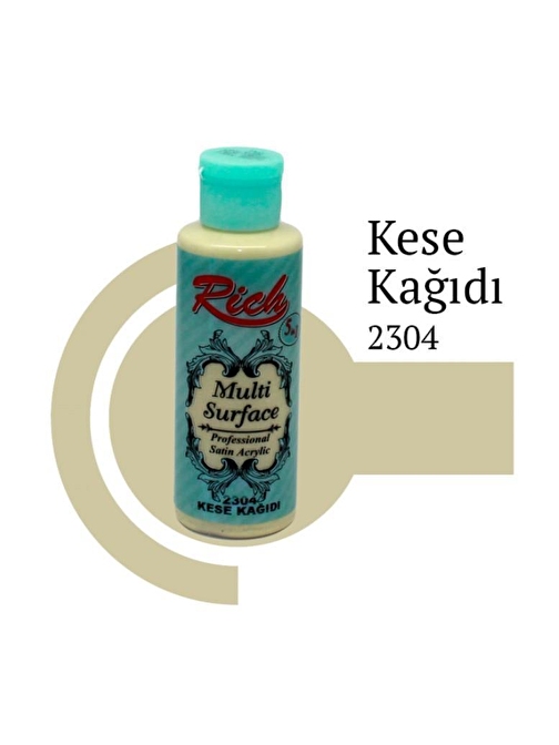 Rich Multi Surface Su Bazlı Akrilik Boya 120 Ml Şişe 1 Adet 2304 Kese Kağıdı