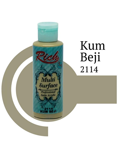 Rich Su Bazlı Akrilik Boya 120 Ml Şişe 1 Adet 2114 Kum Beji