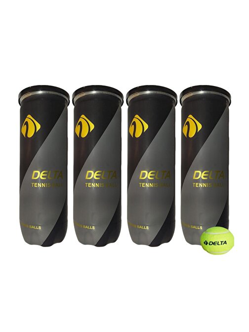 DELTA Profesyonel Seviye Özel Vakumlu Tüpte 12 Adet Dura-Strong Tenis Maç Topu
