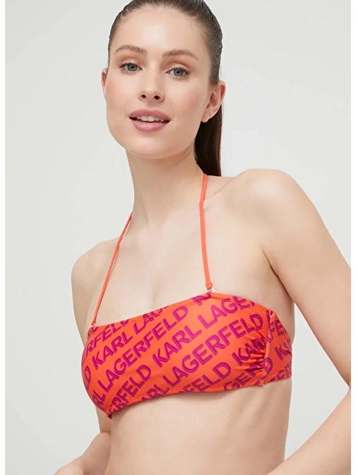 KARL LAGERFELD Pembe - Turuncu Kadın Bikini Üst 231W2209