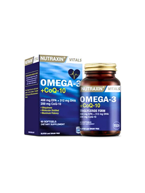 Nutraxin Omega3 Coq-10 60 Yumuşak Kapsül