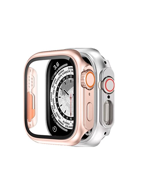 Binano Apple Watch 40 mm Ultra Dönüştürücü Rose Gold Kasa Ve Ekran Koruyucu