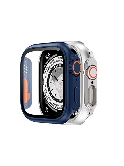 Binano Apple Watch 40 mm Ultra Dönüştürücü Lacivert Kasa Ve Ekran Koruyucu