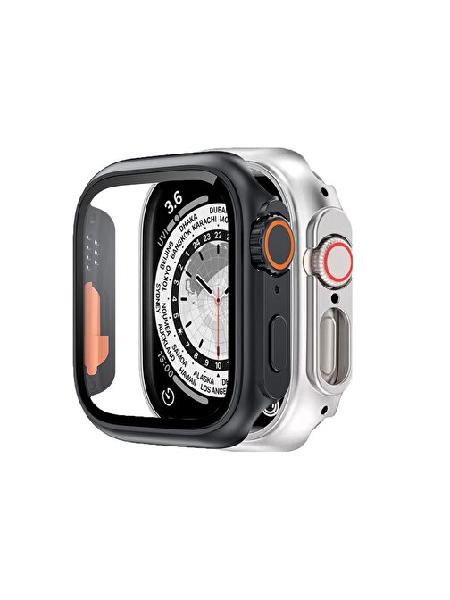 Binano Apple Watch 41 mm Ultra Dönüştürücü Siyah Kasa Ve Ekran Koruyucu