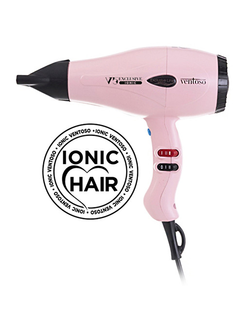 Ventoso V5 Exclusive İyonik 2500 W Profesyonel Fön Makinesi Pinky