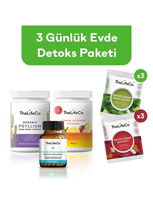 TheLifeCo 3 Günlük Evde Detoks Paketi