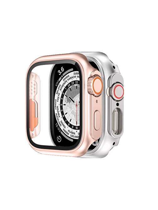 Binano Apple Watch 44 mm Ultra Dönüştürücü Rose Gol