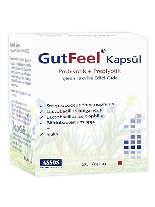 Assos gr r utfeel Probiotik Prebiotik 20 Kapsül