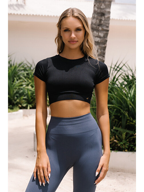 Jerf Captiva Yumuşak Dokulu & Esnek Crop Top S