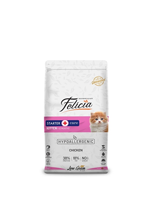 Felicia Tavuklu Hamsili Hypoallergenic Az Tahıllı Yavru Kedi Maması 2 Kg