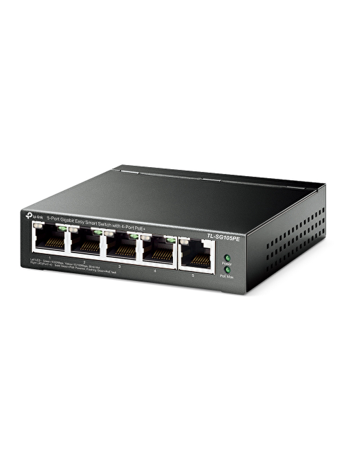 Tp-Link Tl-Sg105Pe 5 Port 4 Port Poe 65W Yönetilebilir Metal Kasa Masaüstü Kablolu Switch