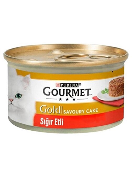 Gourmet Gold Savoury Cake Sığır Etli Kedi Konserve 6 X 85 G