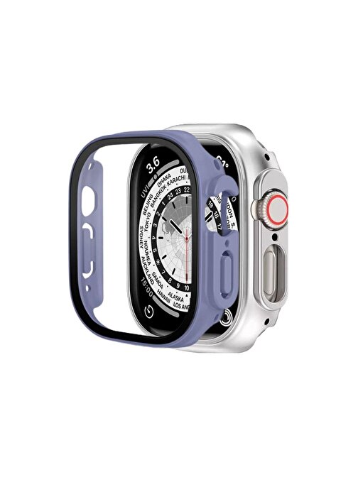 Binano Apple Watch Ultra Sense Kasa Ve Ekran Koruyucu Lila