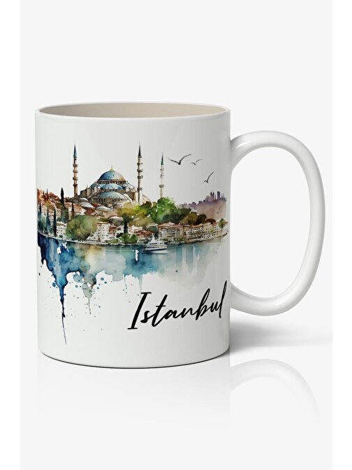 Nostaljik Lezzetler İstanbul Baskılı Kahve Kupa Bardak