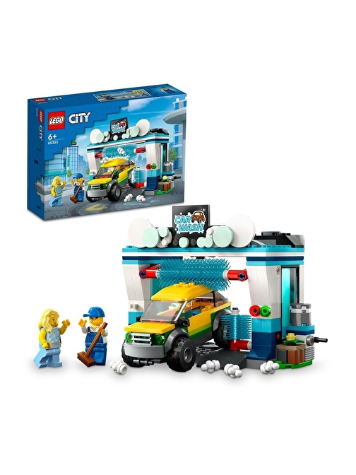 LEGO®  City Oto Yıkama 60362 - 6 Yaş ve Üzeri Çocuklar İçin Bir Araba ve 2 Minifigür İçeren Yaratıcı Oyuncak Yapım Seti (243 Parça)