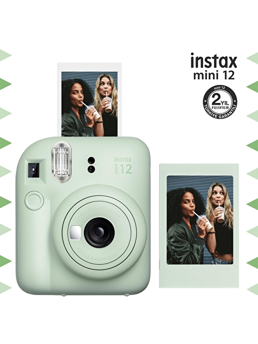 Instax mini 12 Yeşil Fotoğraf Makinesi ve Fotoğraf Çerçeve Seti