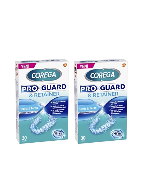 Corega Proguard & Retainer Diş Apartı Temizleyici Tablet 60'lı