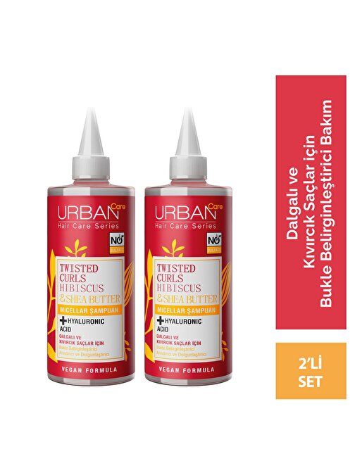 Urban Care Hibiscus - Shea Butter Kıvırcık - Dalgalı Saçlara Özel Micellar Şampuan 2 x 340 ml