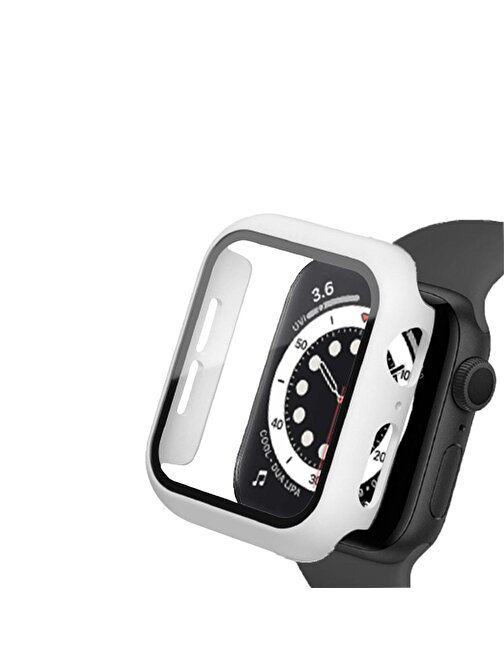 Binano Apple Watch 8 41 mm Sense Kasa Ve Ekran Koruyucu Beyaz