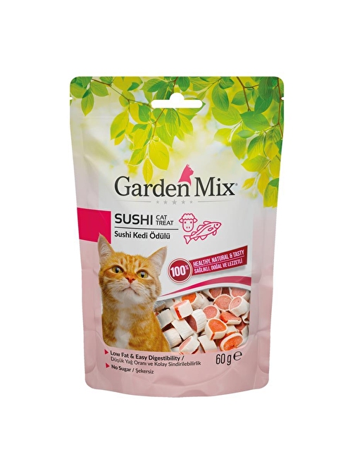 Garden Mıx Kuzulu Sushi Kedi Ödülü 60 gr